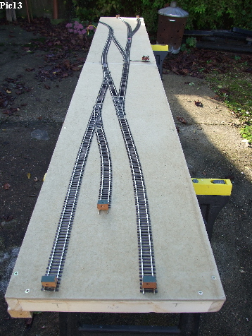 Track laid - view from sidings end